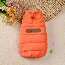 파스텔펫 반려동물 버클 터틀넥 조끼, 오렌지, 1개
