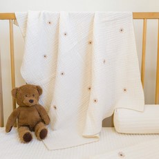 my little daisy 新生兒用三層紗毯, 花