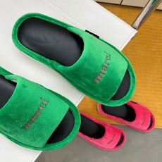 LABELLCO 女款merci刺繡室內拖鞋, BB綠, 1個