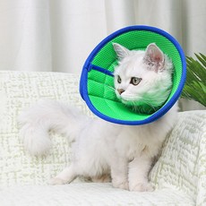 PASTEL PET 寵物雙色網眼頸圈, 1個, 藍色