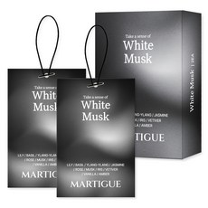 Martigue 香氛袋車用芳香劑2入, 白麝香, 1套