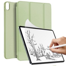 디지지 애플펜슬 수납 컬러 케이스 + 종이질감 액정보호필름 세트, 아보카도그린, 1개