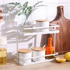 BELLOVie 2層調味料架, 1個, 白色的