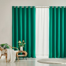 Modern House ON Color Master 日常遮光長窗窗簾 2p, 森林綠