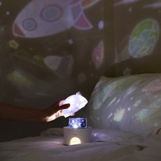 Moiss Twinkle 旋轉投影儀旋律情緒燈, 白色