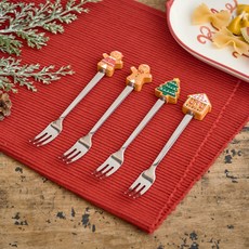 Modern House Merry Bakery 樹脂茶叉 4 件套, 1組, 混色