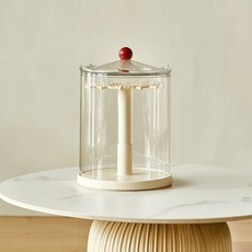 순잠 회전형 블라인드 박스 디스플레이 스탠드 뚜껑형, 아이보리