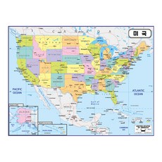 地圖.com 美國行政地圖 護貝型 110 x 78 cm, 1個