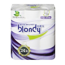 blondy 水溶性三層捲筒衛生紙 30米, 24捲, 1袋