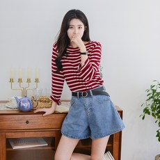 SUBIJEANS 女款寬鬆牛仔短褲 SP923