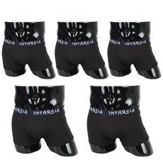 intarsia 男款大尺碼素色平口內褲 5件組