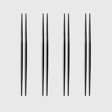마리아꾸르끼 한식 젓가락 4벌, 블랙, 단품