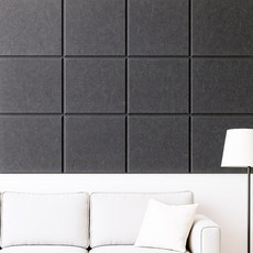 데코리아 접착식 프리미엄 방음 아트보드 30 x 30 x 0.8 cm, AB-005DG 다크 그레이, 1개