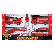 Sink出動119消防車玩具 4種組, 混色