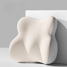 Lumiedor 辦公室記憶棉腰椎靠背墊, 白色