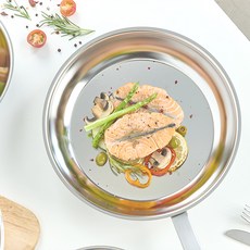 SILVERSTAR O 316 全五層IH電磁爐無研磨劑不鏽鋼平底鍋, 28cm, 1個