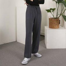 디어로라 여성용 핀턱 올시즌 데일리 밴딩 팬츠