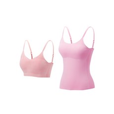 soleil 女童 學生 無痕 無縫線 無鋼圈 裸感細肩帶內衣 + 細肩帶內衣背心套組