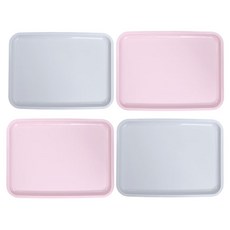 Living Sunday 現代托盤 2種 x 2入 套組, 灰色, 粉紅色, 1套