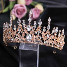 高雅美麗自助婚禮皇冠 cxz009, 金色, 1個