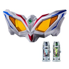 BANDAI 超人力霸王 傑洛眼鏡NEO + 新世代英雄膠囊套組, 銀色, 1套