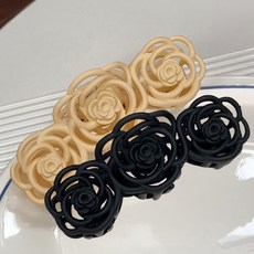 비비뮤아 트리플 장미 데일리 헤어집게핀 2종 세트 HR934