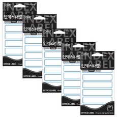 쁘띠팬시 인덱스 라벨 견출지 20-202, 18개입, 5개