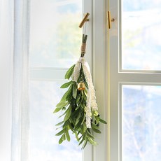ScentBasket 自然花環花圈 懸掛式 橄欖葉束 懸掛式 35cm, 混色