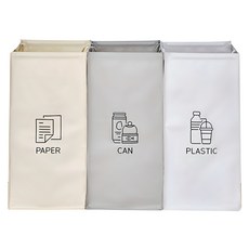 Habity 資源回收分類桶 54公升 3件組, 混色