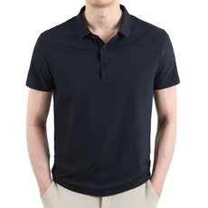 男款高彈力涼感Spandex PK短袖翻領T恤 YXR502