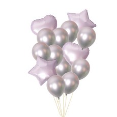 정월나나 기념일 이벤트 생일 파티 풍선세트, 1세트, 스타일 04(실버)