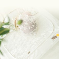머미쿨쿨 아동용 땀 베개패드 누빔면, 아이보리, 1개