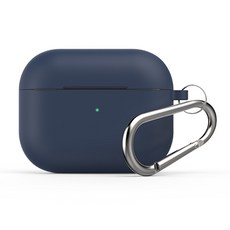 Electro Apple AirPods 3代 矽膠鑰匙圈保護殼, 午夜藍, A3SKC-MB