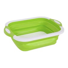 捷華 折疊瀝水砧板 PP+TPR材質 適用於廚房、戶外露營, 1個, 綠色