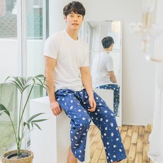 cielstory 男士透氣特級棉質九分睡褲