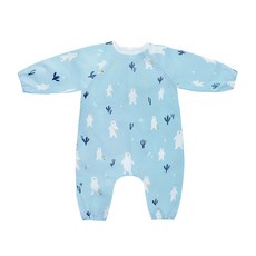 BANY KIDS 幼兒用防水全身臀部無縫美術圍裙, 熊