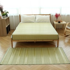 LEENDECO 涼爽格紋大涼蓆, 綠色