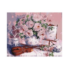 Play about 玫瑰和小提琴 DIY 傑作繪畫套組 40 x 50cm, 混色