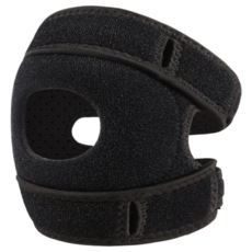 Herbzen 慢跑自行車髕骨保護減震護墊 up黑色 內部矽膠束帶 雙向, 1個