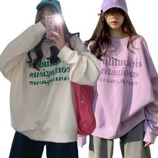 PEONIST 浮雕字母寬鬆大學T 2件組