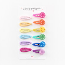 CHENNY BONGBONG 亮面按扣髮夾 12款組合