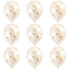 生日派對5彩亮片氣球 50入, 玫瑰金, 50個