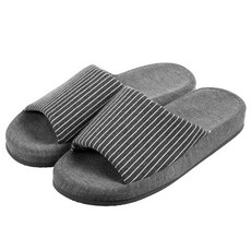 BASE ALPHA ESSENTIALS 厚底室內拖鞋, 條紋, 290mm, 深灰色, 1雙