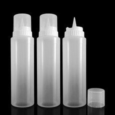 월포 잘라쓰는 1구 실리콘노즐 소스통 싱글, 3개, 710ml