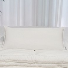 ahtty blanc 雙面莫代爾加寬嬰兒枕頭套2入 + 枕芯套組, 白色