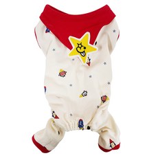 Dogmom 寵物機器人無袖連身衣, 紅色