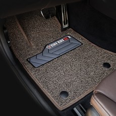 Bibiki 加寬型踏板 線圈汽車腳踏墊 第1排 + 第2排 套組, 棕色, Audi A8 (D5) (長軸版) (2018年~)