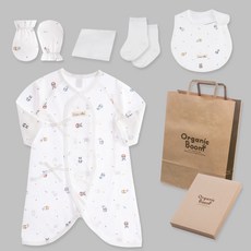 Organic Boom 嬰幼兒夏季兔年蝴蝶衣 + 防抓手套 + 手帕 + 購物袋 + 禮盒套組