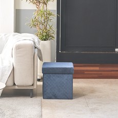 블루밍홈 홈접이식 수납 스툴벨벳