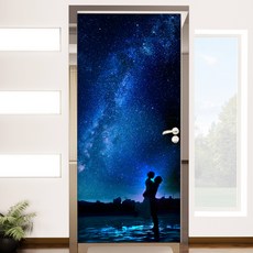 GGOOMIM 夜空中的銀河 玄關門貼紙 io435, 6. F款[銀河與戀人]